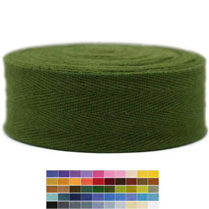 2" & 1.5" & 1.18'' & 1" Cotton Twill Tape - 10 Yards - 50+ Colors -%100 Natural Cotton 1 Inch 1.5 Inch 2 Inch Herringbone Bias Binding Cotton Tape Trim for Sewing Wrapping Craft DIY 10555(LavaGray)…