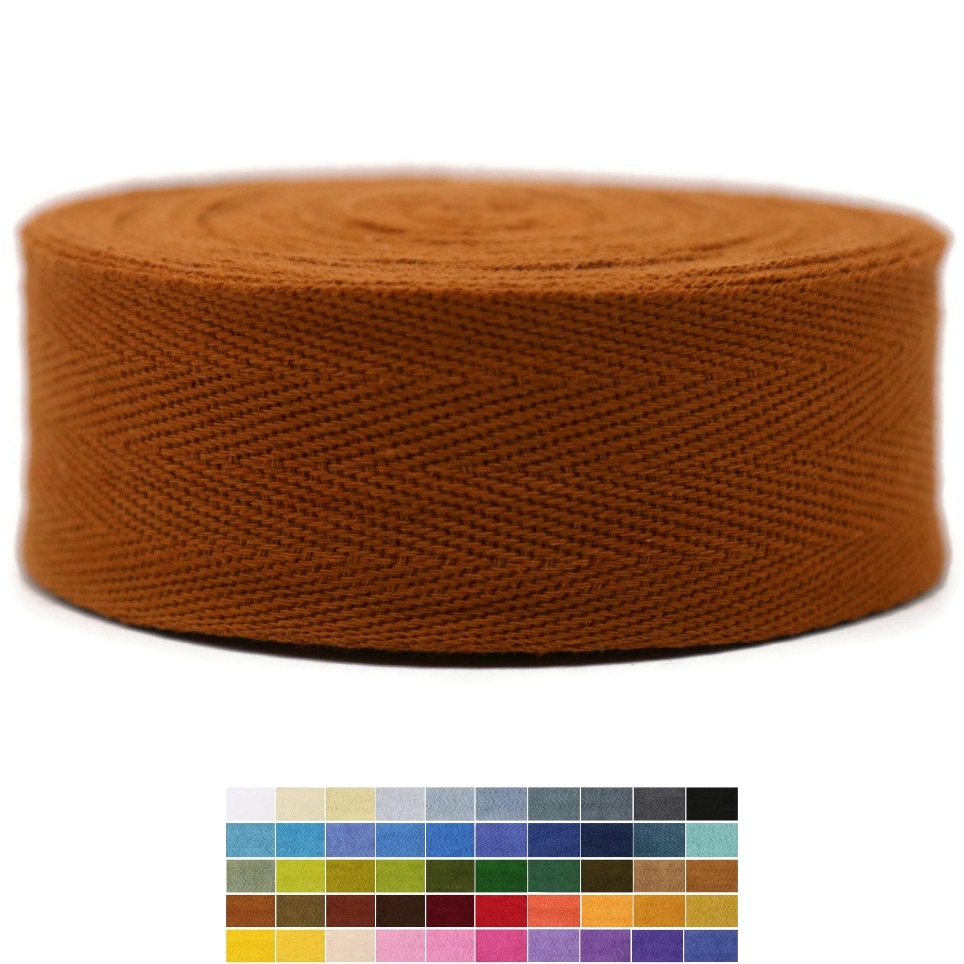 1" & 1.18" & 1.5'' & 2" Cotton Twill Tape - 10 Yards - 50+ Colors -%100 Natural Cotton 1 Inch 1.5 Inch 2 Inch Herringbone Bias Binding Cotton Tape Trim for Sewing Wrapping Craft DIY 10162 (Tangarine)…