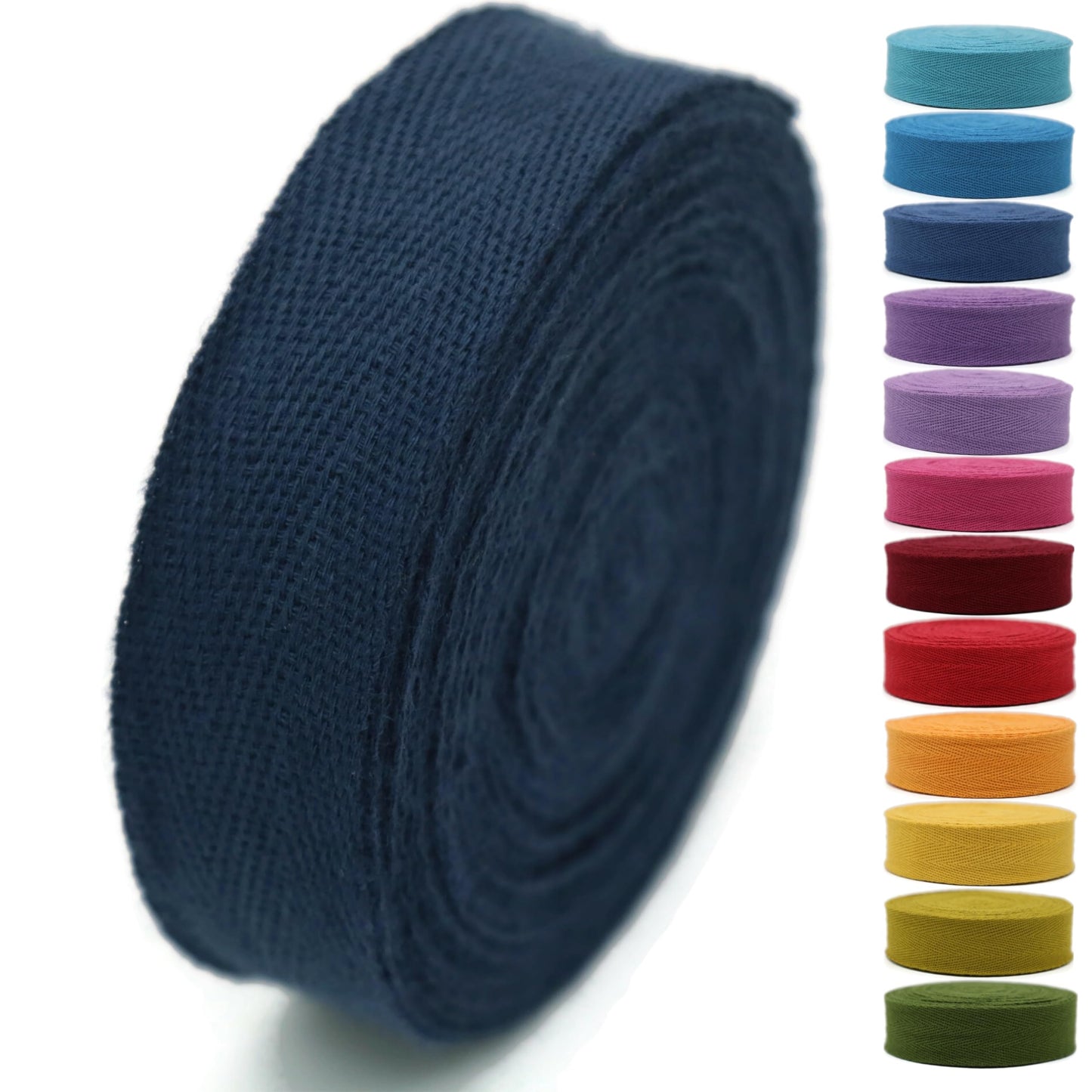 1" & 1.18" & 1.5'' & 2" Cotton Twill Tape 10 Yards 50+ Colors%100 Natural Cotton 1 Inch 1.5 Inch 2 Inch Herringbone Bias Binding Tape Trim for Sewing Wrapping Craft DIY 10112 (McrYellow)…