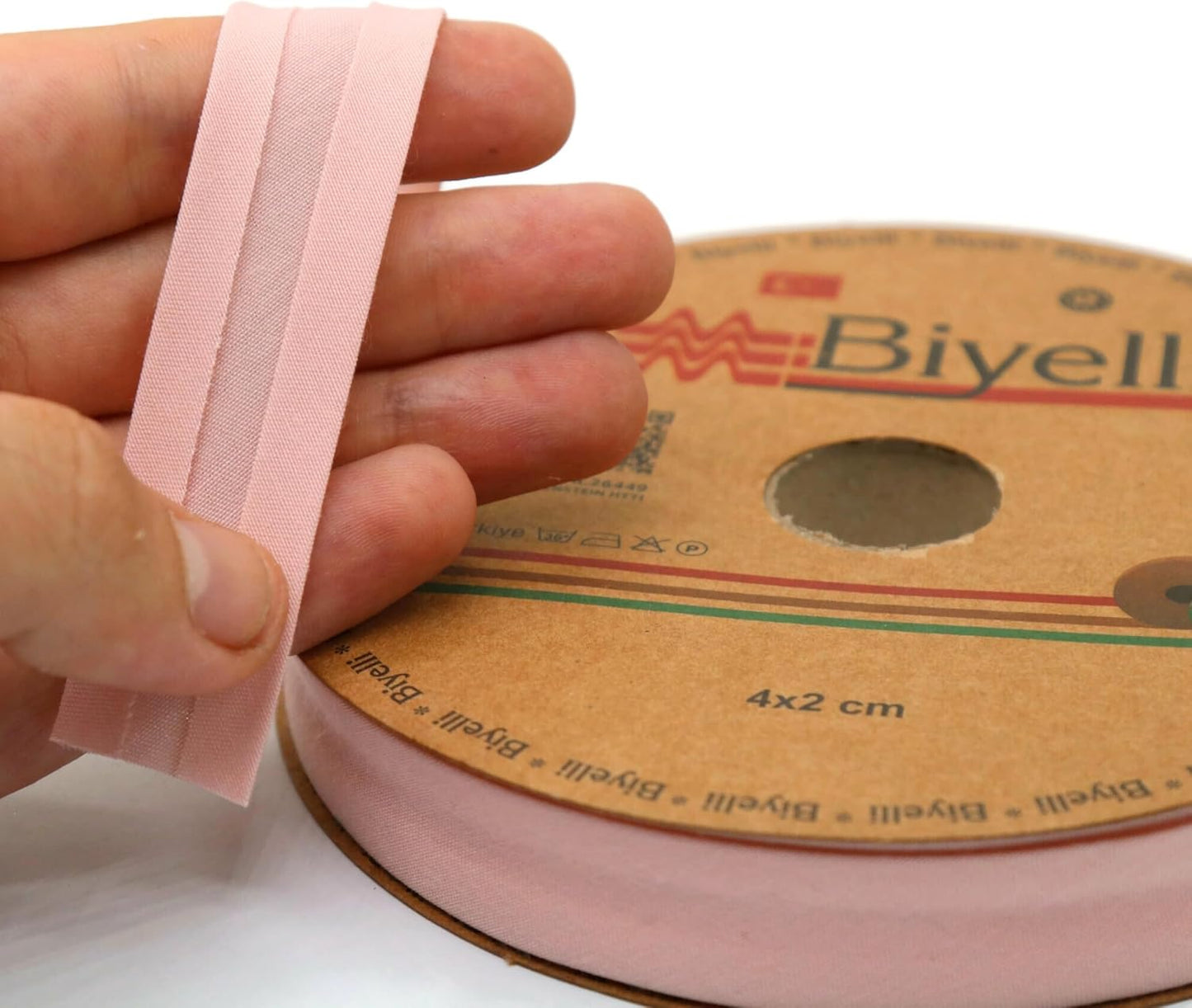 Cotton Fold Bias Tape - 3/4 Inches (20mm) Wide - 27 Yards - 65+ Colors - Single Fold Cotton Fold Bias Binding Tape for Sewing Clothing DIY (45. Dk Peach) D45