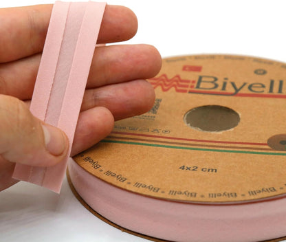 Cotton Fold Bias Tape - 3/4 Inches (20mm) Wide - 27 Yards - 65+ Colors - Single Fold Cotton Fold Bias Binding Tape for Sewing Clothing DIY (45. Dk Peach) D45