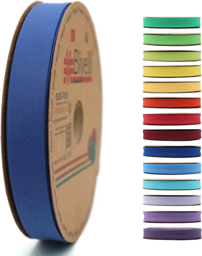 Cotton Fold Bias Tape - 3/4 Inches (20mm) Wide - 27 Yards - 65+ Colors - Single Fold Cotton Fold Bias Binding Tape for Sewing Clothing DIY (43. Night Blue) D43