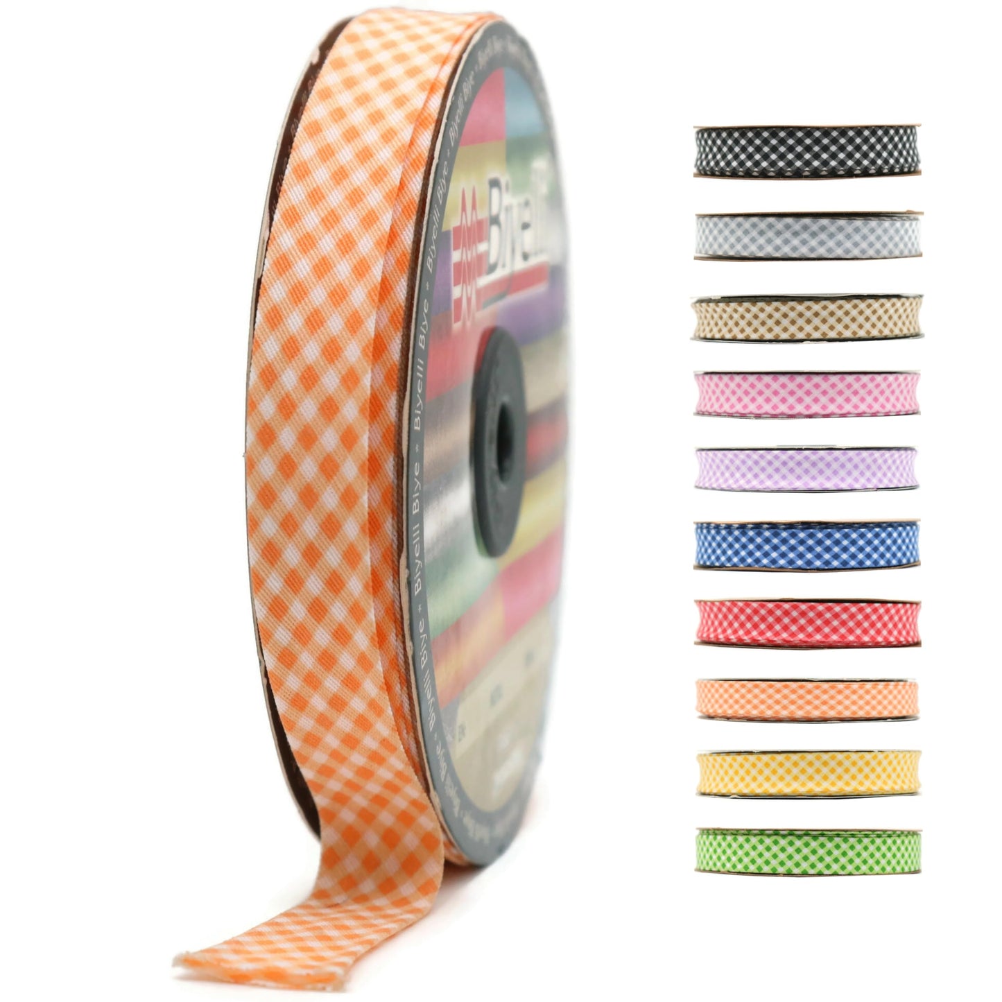 Cotton Fold Bias Binding Tape - 3/4 Inches (20mm) Wide - 27 Yards - Plaid Single Fold Cotton Fold Bias Binding Tape for Sewing Clothing DIY Black E10