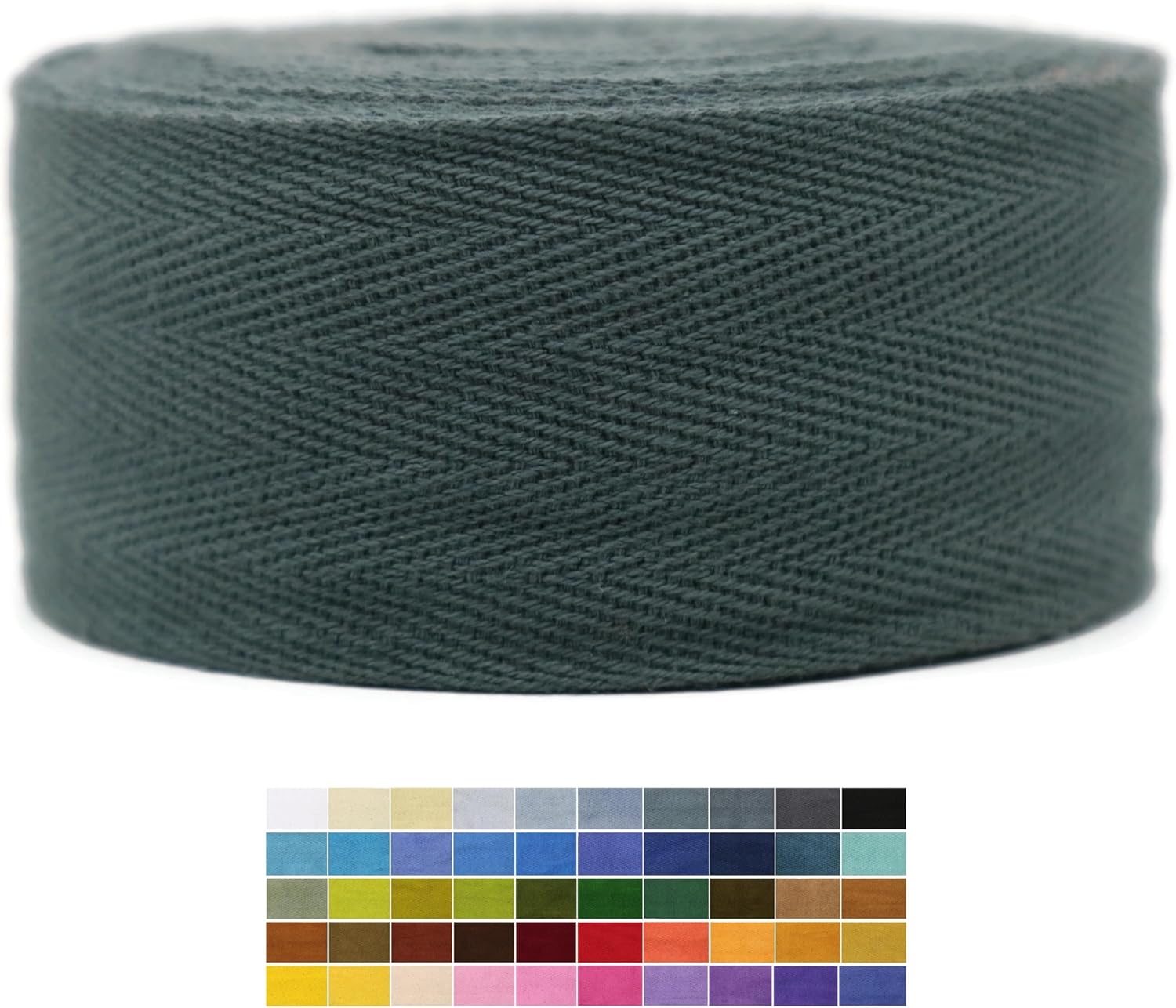 2" & 1.5" & 1.18'' & 1" Cotton Twill Tape - 10 Yards - 50+ Colors -%100 Natural Cotton 1 Inch 1.5 Inch 2 Inch Herringbone Bias Binding Cotton Tape Trim for Sewing Wrapping Craft DIY 10545(Oslo Gray)…
