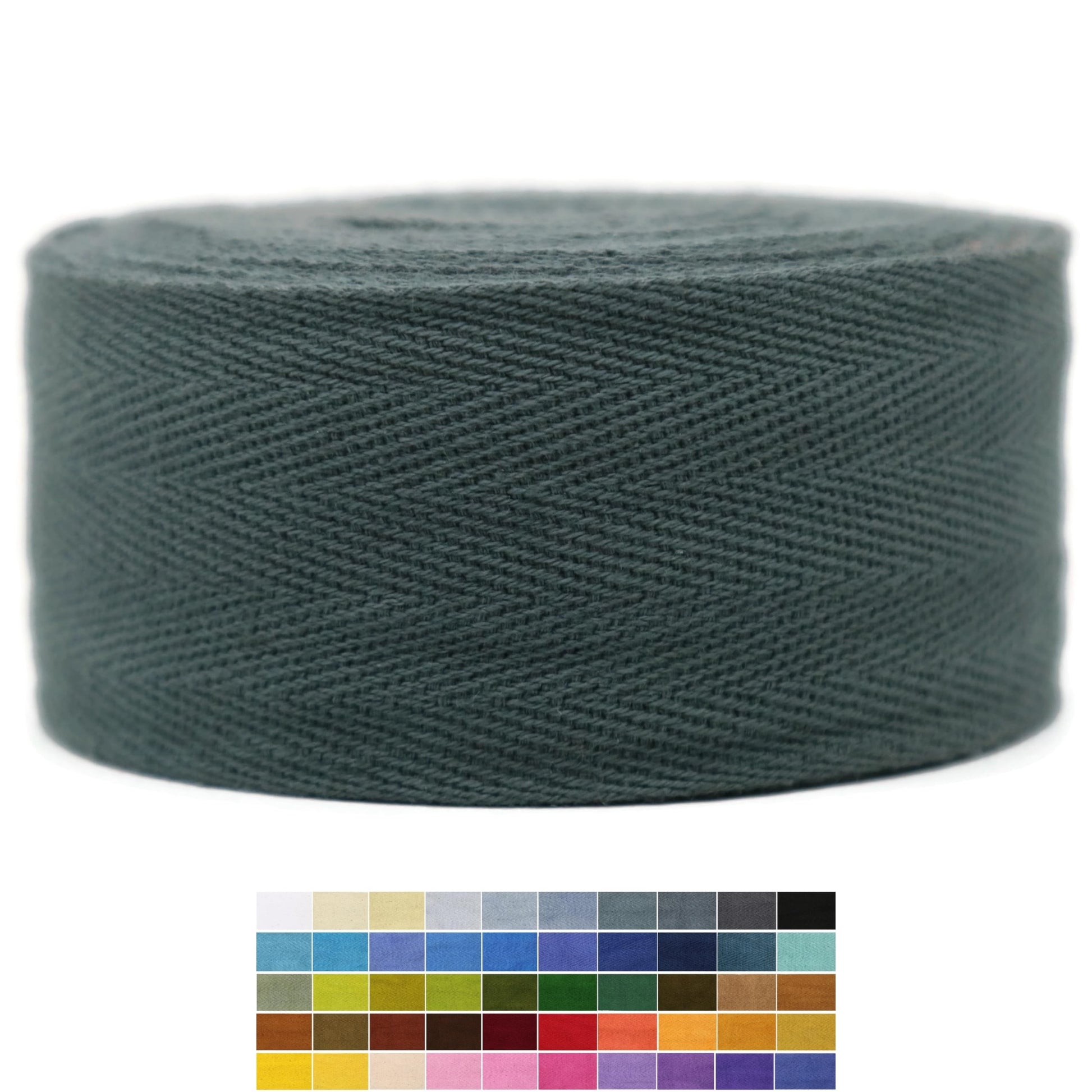 1" & 1.18" & 1.5'' & 2" Cotton Twill Tape - 10 Yards - 50+ Colors -%100 Natural Cotton 1 Inch 1.5 Inch 2 Inch Herringbone Bias Binding Cotton Tape Trim for Sewing Wrapping Craft DIY 10432 (Dark Blue)…