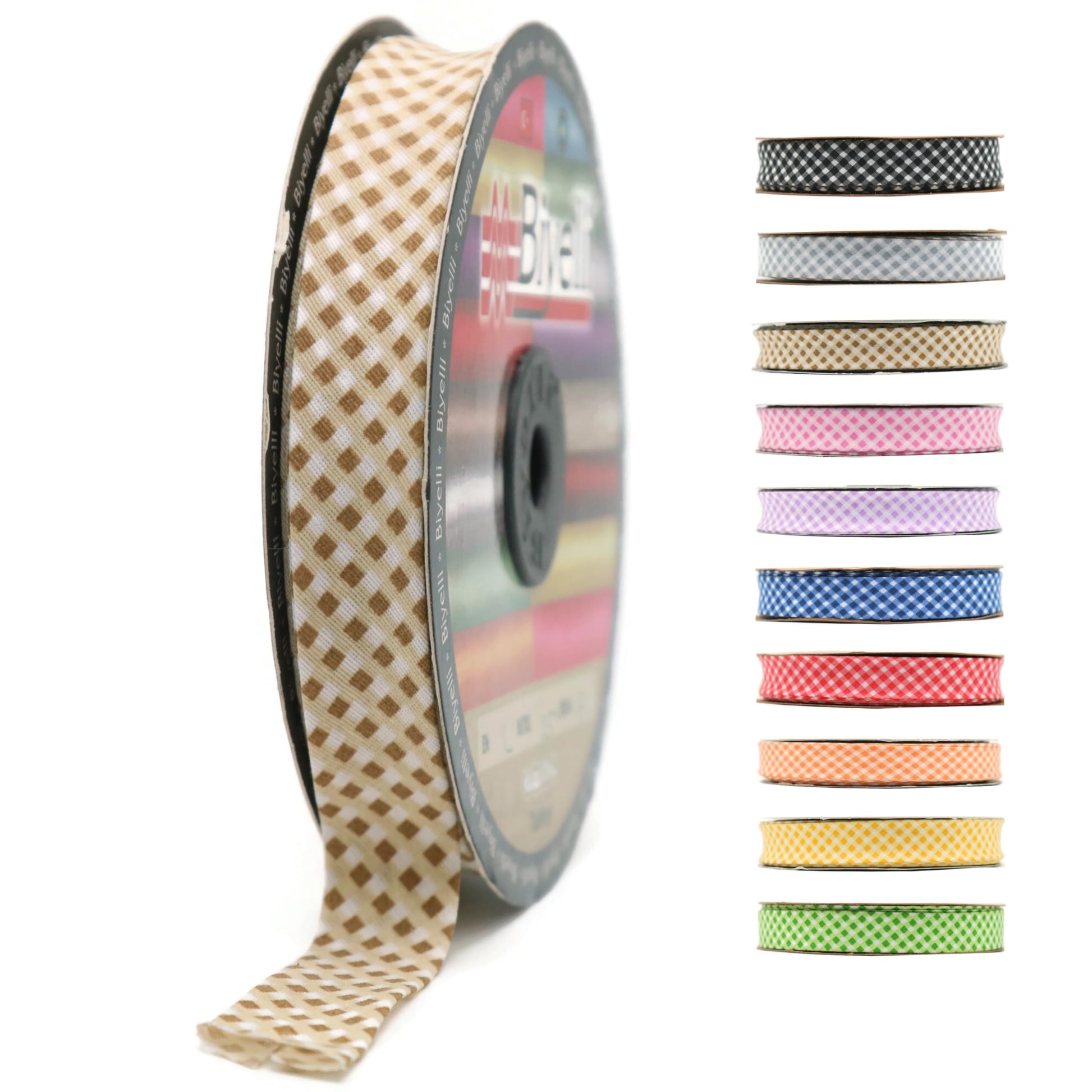 Cotton Fold Bias Binding Tape - 3/4 Inches (20mm) Wide - 27 Yards - Plaid Single Fold Cotton Fold Bias Binding Tape for Sewing Clothing DIY Dark Blue E8