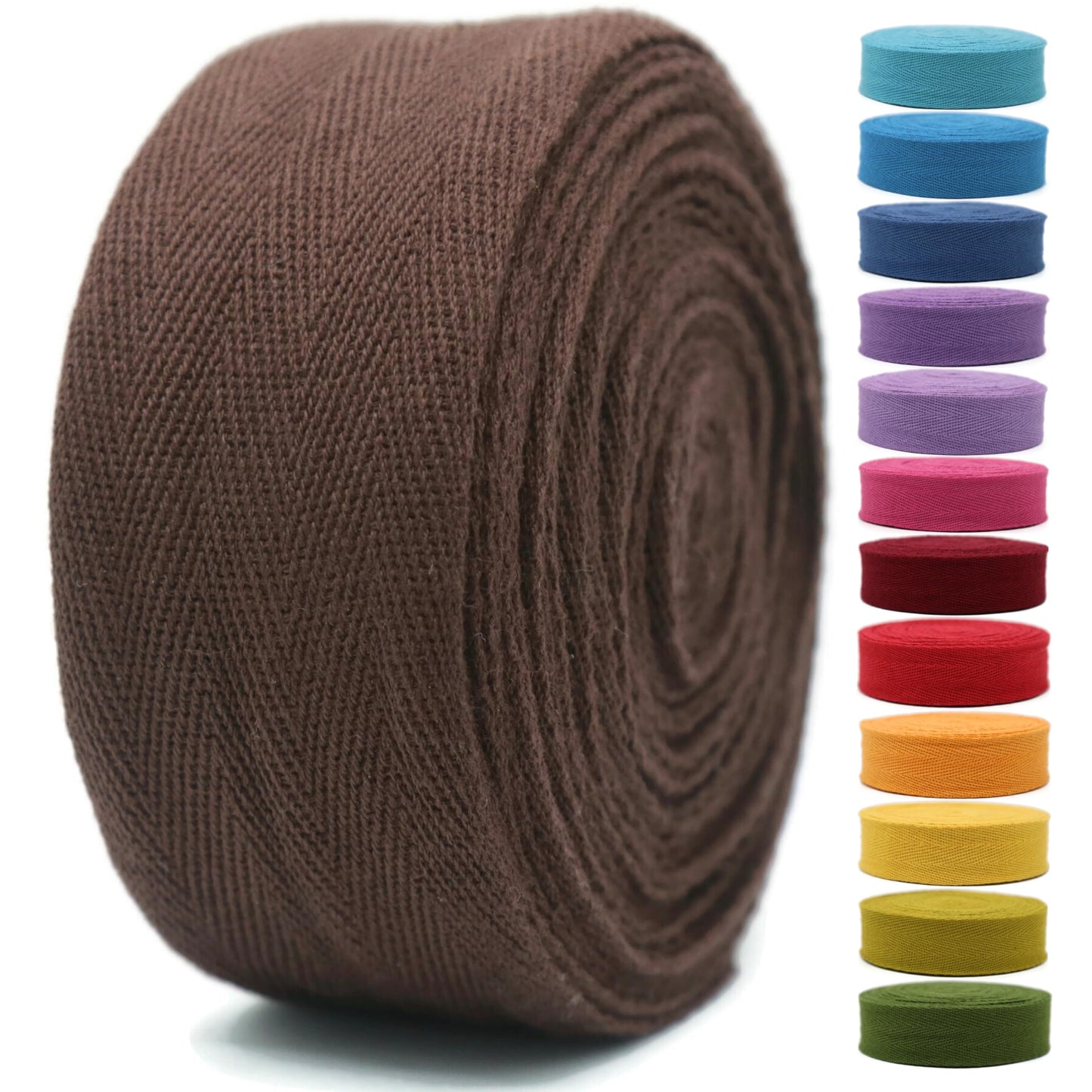 1" & 1.18" & 1.5'' & 2" Cotton Twill Tape - 10 Yards - 50+ Colors -%100 Natural Cotton 1 Inch 1.5 Inch 2 Inch Herringbone Bias Binding Cotton Tape Trim for Sewing Wrapping Craft DIY 10162 (Tangarine)…