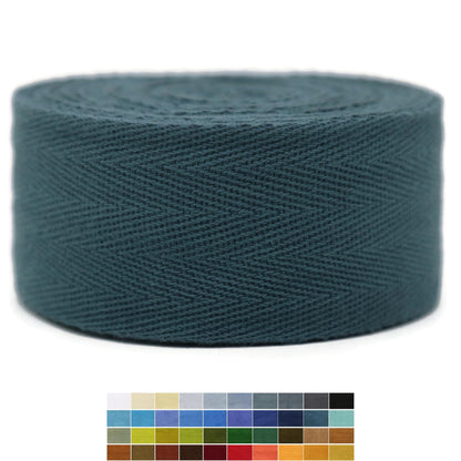 100% Natural Cotton Herringbone Bias Binding Tape - 10 Yards - 50+ Colors - 1", "1.5", "2 Inch - Dark Blue