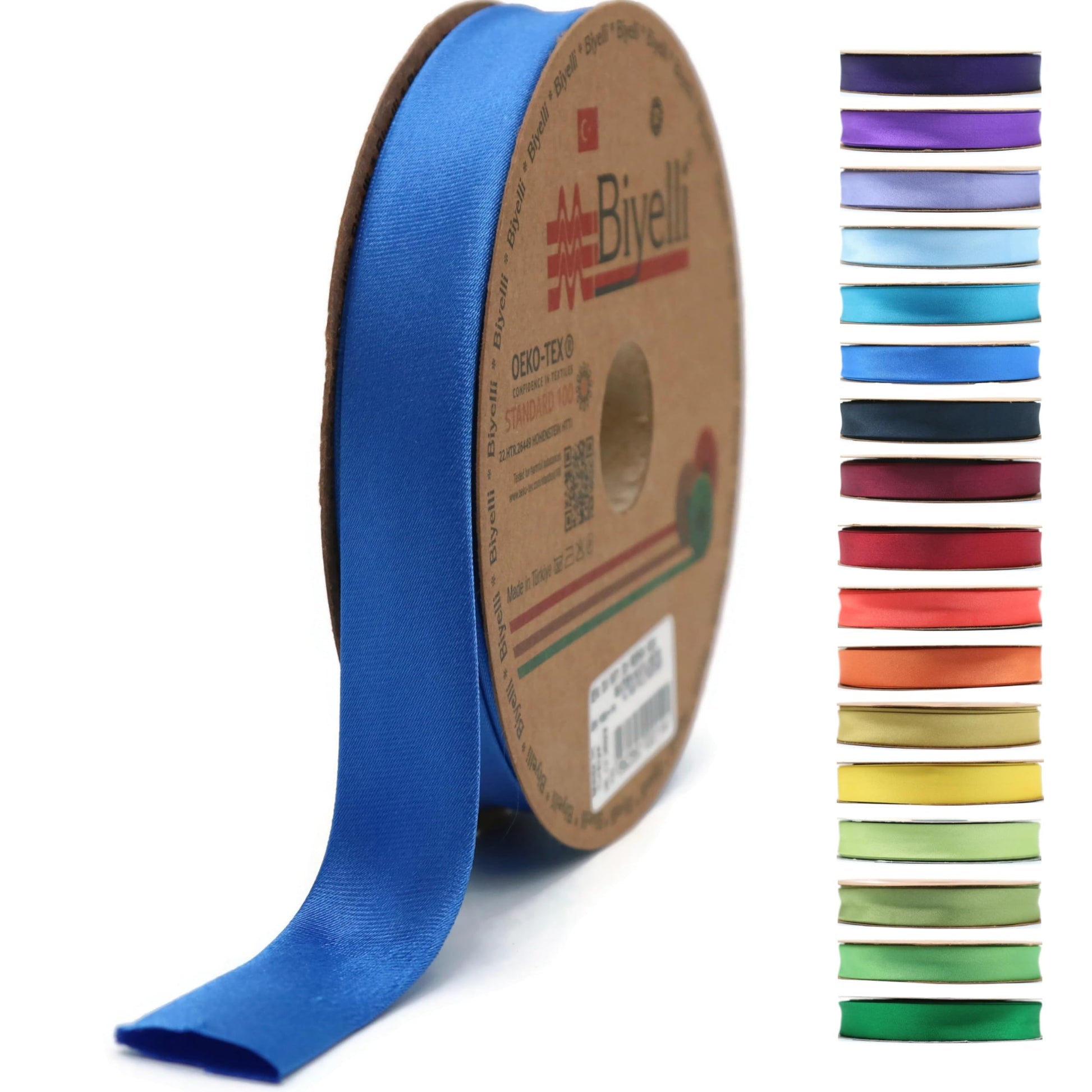 Fold Satin Bias Tape - 99+ Colors - 3/4 Inches Wide - 27 Yards - Fold Satin Binding Bias Ribbon Fabric Piping Bias Binding Tape for Sewing Clothing DIY (63. Squash) BYS62