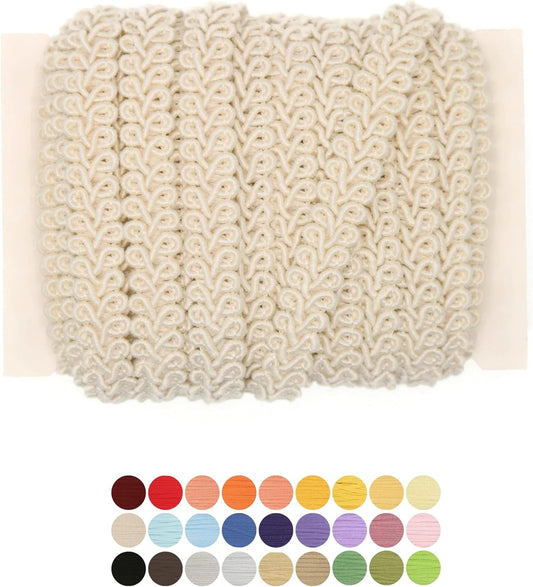 Gimp Braid Trim - 10 Yards - 31+ Colors - Upholstery lace Braided Gimp Cord Trim Scroll Braid Trim for Costumes Home Decor Upholstery Craft Sewing DIY GT27860