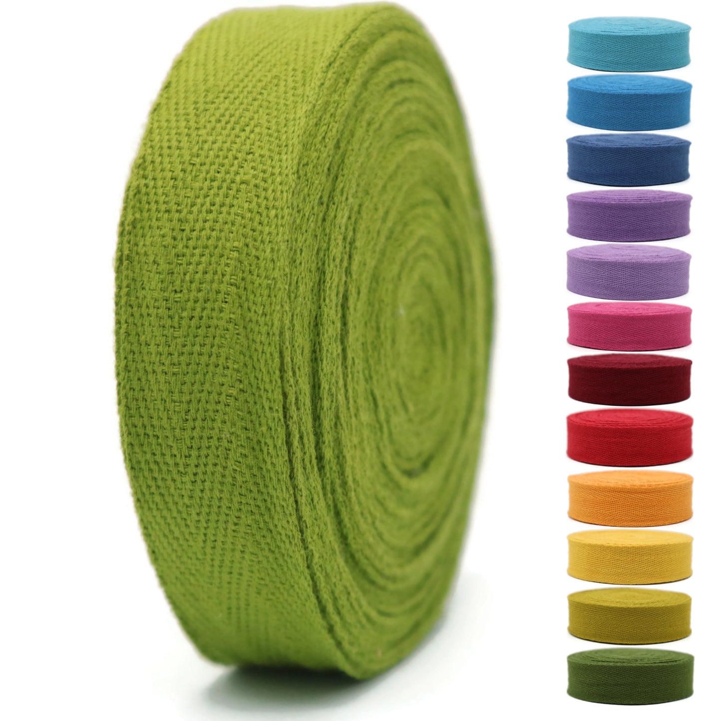 1" & 1.18" & 1.5'' & 2" Cotton Twill Tape - 10 Yards - 50+ Colors -%100 Natural Cotton 1 Inch 1.5 Inch 2 Inch Herringbone Bias Binding Cotton Tape Trim for Sewing Wrapping Craft DIY 10182 (Burgundy)…