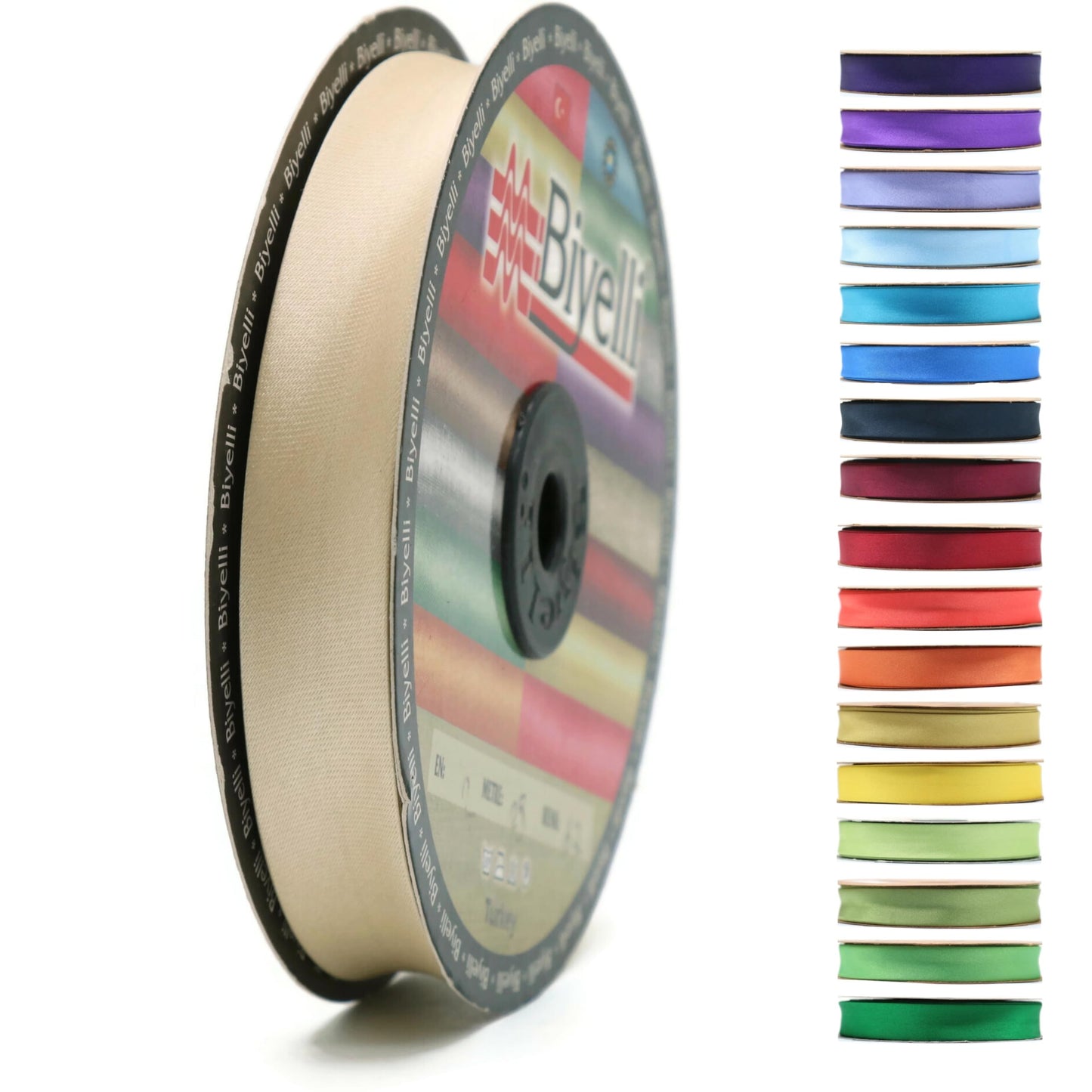 Fold Satin Bias Tape - 99+ Colors - 3/4 Inches Wide - 27 Yards - Fold Satin Binding Bias Ribbon Fabric Piping Bias Binding Tape for Sewing Clothing DIY BYS78