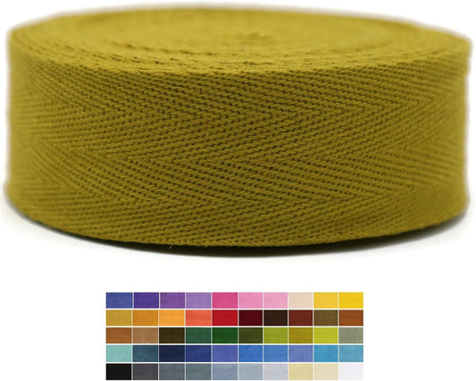 2" & 1.5" & 1.18'' & 1" Cotton Twill Tape - 10 Yards - 50+ Colors -%100 Natural Cotton 1 Inch 1.5 Inch 2 Inch Herringbone Bias Binding Cotton Tape Trim for Sewing Wrapping Craft DIY 10304 (SageGreen)…