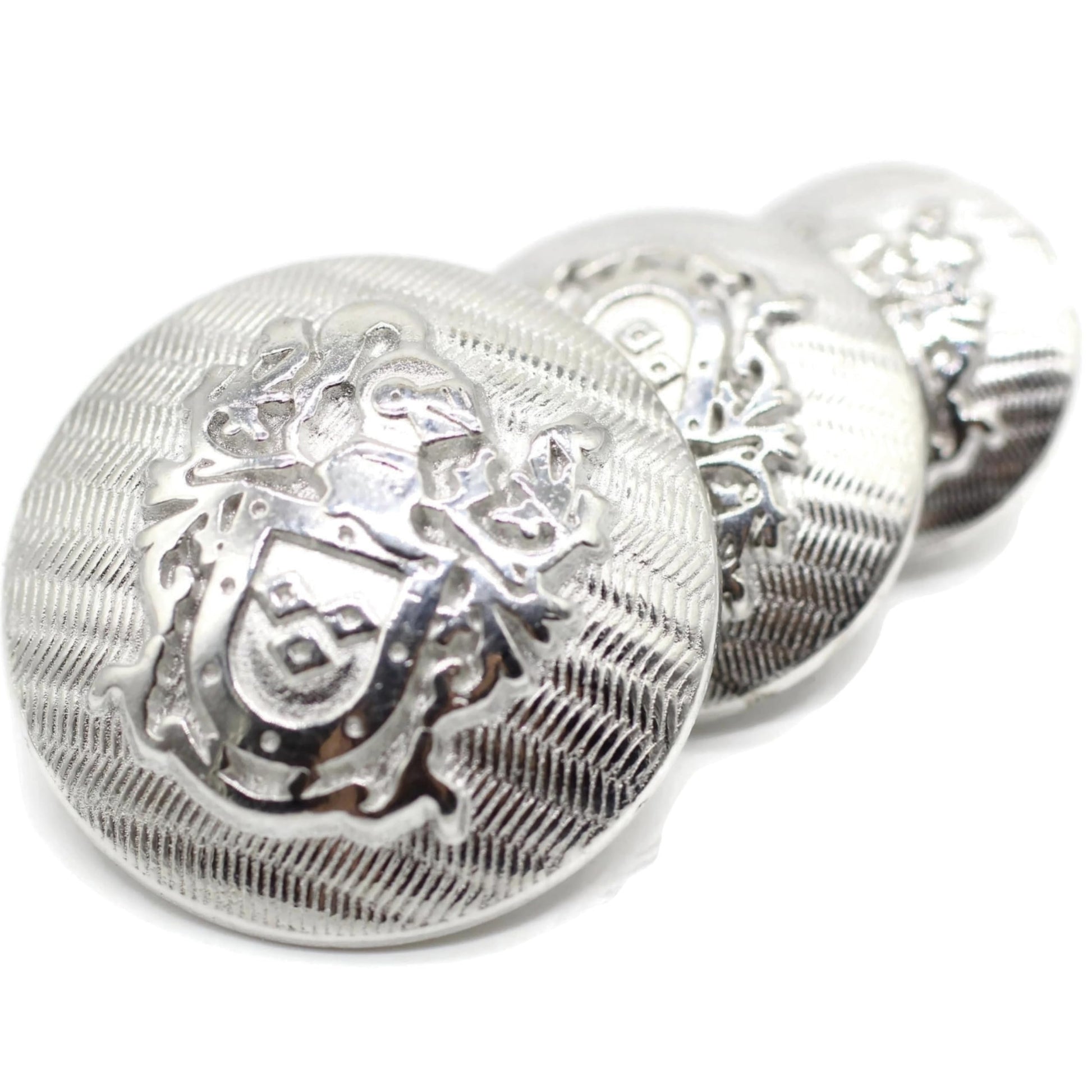 Gold Metal Shank Buttons - 12 Pcs - 3 Size Options - The Knight of Kingdom Round Metal Shank Buttons for Men Women Blazer Coat Uniform Shirt Suit and Jacket Sewing Craft DIY N4303