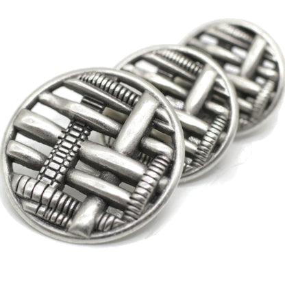 Gold Metal Shank Buttons - 12 Pcs - 3 Size Options - Weave Round Metal Shank Buttons for Men Women Blazer Coat Uniform Shirt Suit and Jacket Sewing Craft DIY N4802