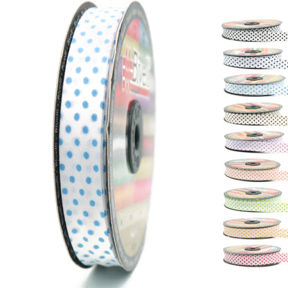 Cotton Fold Bias Binding Tape - 3/4 Inches (20mm) Wide - 27 Yards - Polka Dots Single Fold Cotton Fold Bias Binding Tape for Sewing Clothing DIY Pink B2