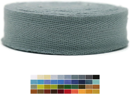 1" & 1.18" & 1.5'' & 2" Cotton Twill Tape - 10 Yards - 50+ Colors -%100 Natural Cotton 1 Inch 1.5 Inch 2 Inch Herringbone Bias Binding Cotton Tape Trim for Sewing Wrapping Craft DIY 10552 (LavaGray)…