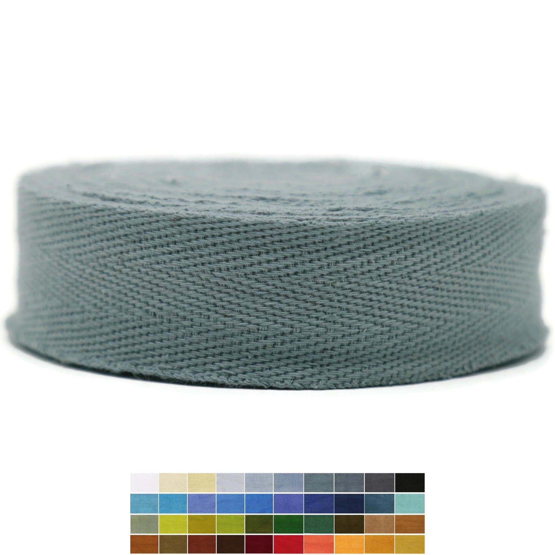 Cotton Twill Tape 1" & 1.5'' & 2" - 10 Yards - 50+ Colors -%100 Natural Cotton 1 Inch 1.5 Inch 2 Inch Herringbone Bias Binding Cotton Twill Tape Trim for Sewing Wrapping Craft DIY White 10602