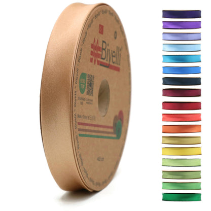 Fold Satin Bias Tape - 99+ Colors - 3/4 Inches Wide - 27 Yards - Fold Satin Binding Bias Ribbon Fabric Piping Bias Binding Tape for Sewing Clothing DIY (52. Sky Blue) BYS52