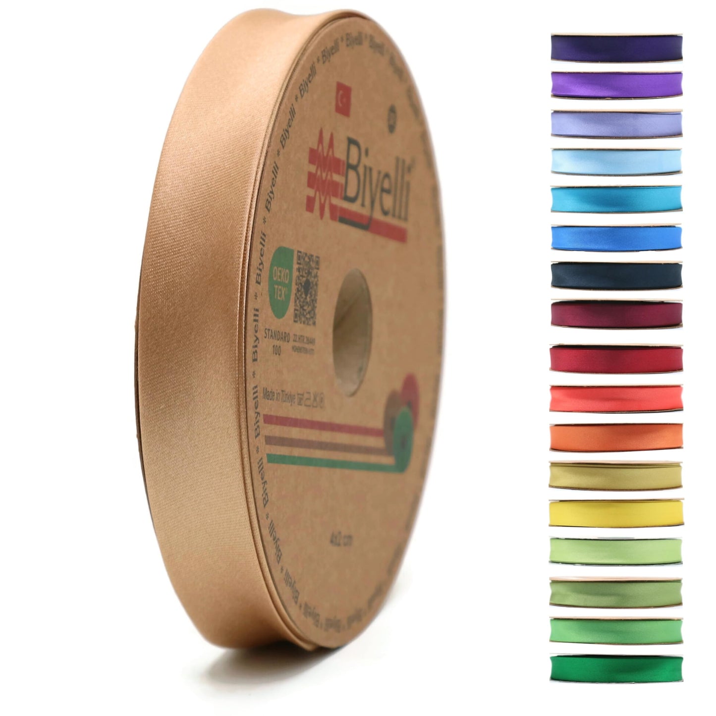 Fold Satin Bias Tape - 99+ Colors - 3/4 Inches Wide - 27 Yards - Fold Satin Binding Bias Ribbon Fabric Piping Bias Binding Tape for Sewing Clothing DIY Aquamarine BYS15