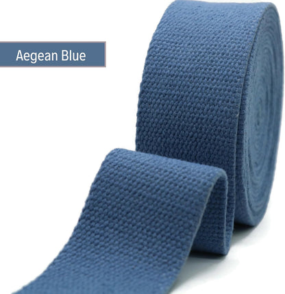 Cotton Webbing 2" & 1.5'' & 1" - 5 Yards - 50+ Colors -%100 Natural Cotton - Turkish Woven - Heavy 1 Inch 1.5 Inch 2 Inch Canvas Webbing for Sewing Straps Bags Climbing Indoors Craft DIY 11395…