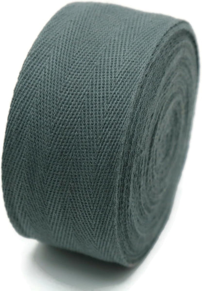 2" & 1.5" & 1.18'' & 1" Cotton Twill Tape - 10 Yards - 50+ Colors -%100 Natural Cotton 1 Inch 1.5 Inch 2 Inch Herringbone Bias Binding Cotton Tape Trim for Sewing Wrapping Craft DIY 10545(Oslo Gray)…