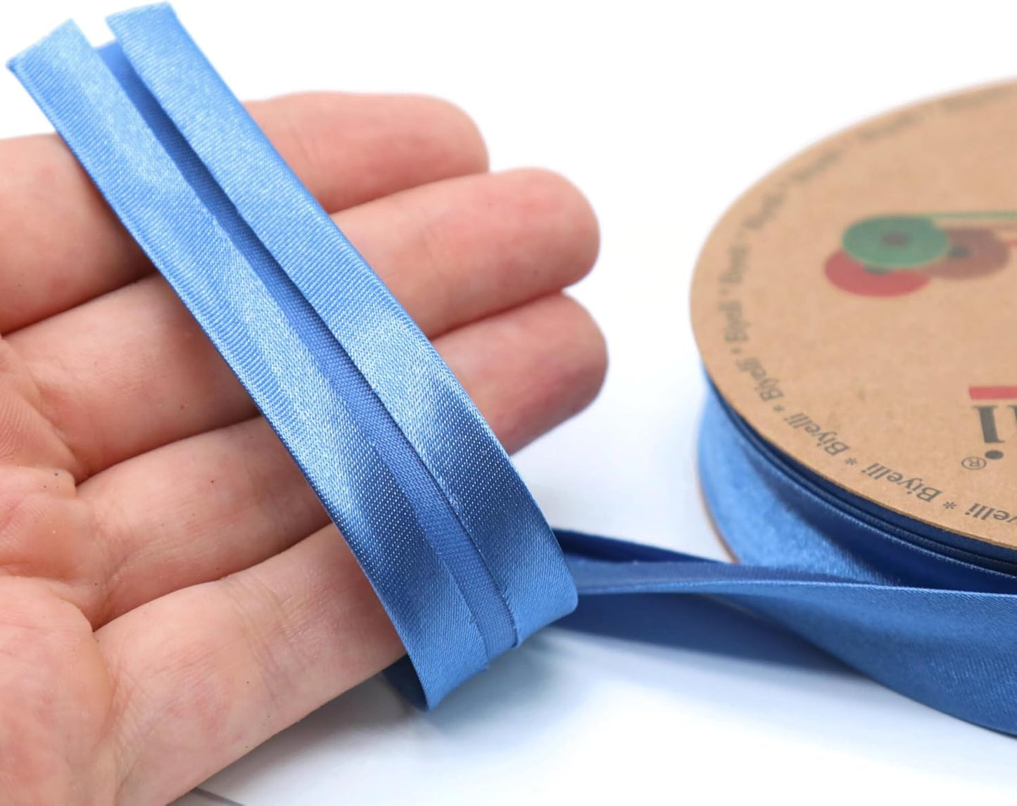 Fold Satin Bias Tape - 99+ Colors - 3/4 Inches Wide - 27 Yards - Fold Satin Binding Bias Ribbon Fabric Piping Bias Binding Tape for Sewing Clothing DIY BYS78