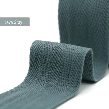 2" & 1.5" & 1.18'' & 1" Cotton Twill Tape - 10 Yards - 50+ Colors -%100 Natural Cotton 1 Inch 1.5 Inch 2 Inch Herringbone Bias Binding Cotton Tape Trim for Sewing Wrapping Craft DIY 10555(LavaGray)…