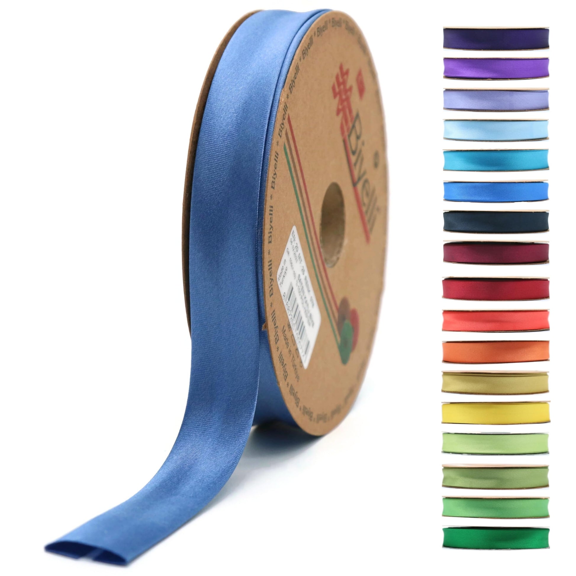 Fold Satin Bias Tape - 99+ Colors - 3/4 Inches Wide - 27 Yards - Fold Satin Binding Bias Ribbon Fabric Piping Bias Binding Tape for Sewing Clothing DIY (75. Burgundy) BYS75