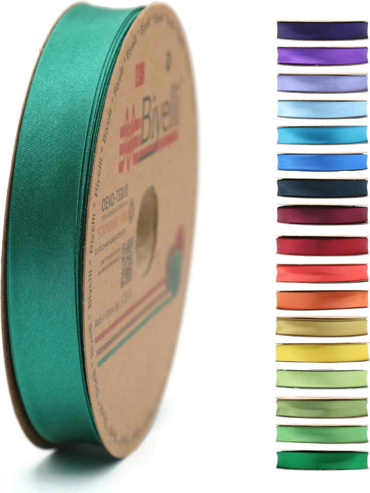 Fold Satin Bias Tape - 99+ Colors - 3/4 Inches Wide - 27 Yards - Fold Satin Binding Bias Ribbon Fabric Piping Bias Binding Tape for Sewing Clothing DIY BYS88