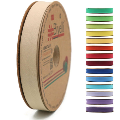 Cotton Fold Bias Tape - 3/4 Inches (20mm) Wide - 27 Yards - 65+ Colors - Single Fold Cotton Fold Bias Binding Tape for Sewing Clothing DIY (27. Navy Blue) D27
