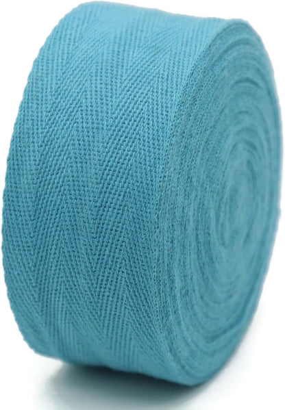 2" & 1.5" & 1.18'' & 1" Cotton Twill Tape - 10 Yards - 50+ Colors -%100 Natural Cotton 1 Inch 1.5 Inch 2 Inch Herringbone Bias Binding Cotton Tape Trim for Sewing Wrapping Craft DIY 10375 (TealBlue)…