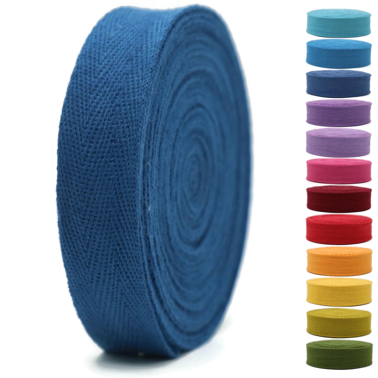 2" & 1.5" & 1.18'' & 1" Cotton Twill Tape - 10 Yards - 50+ Colors -%100 Natural Cotton 1 Inch 1.5 Inch 2 Inch Herringbone Bias Binding Cotton Tape Trim for Sewing Wrapping Craft DIY 10165 (Tangarine)…