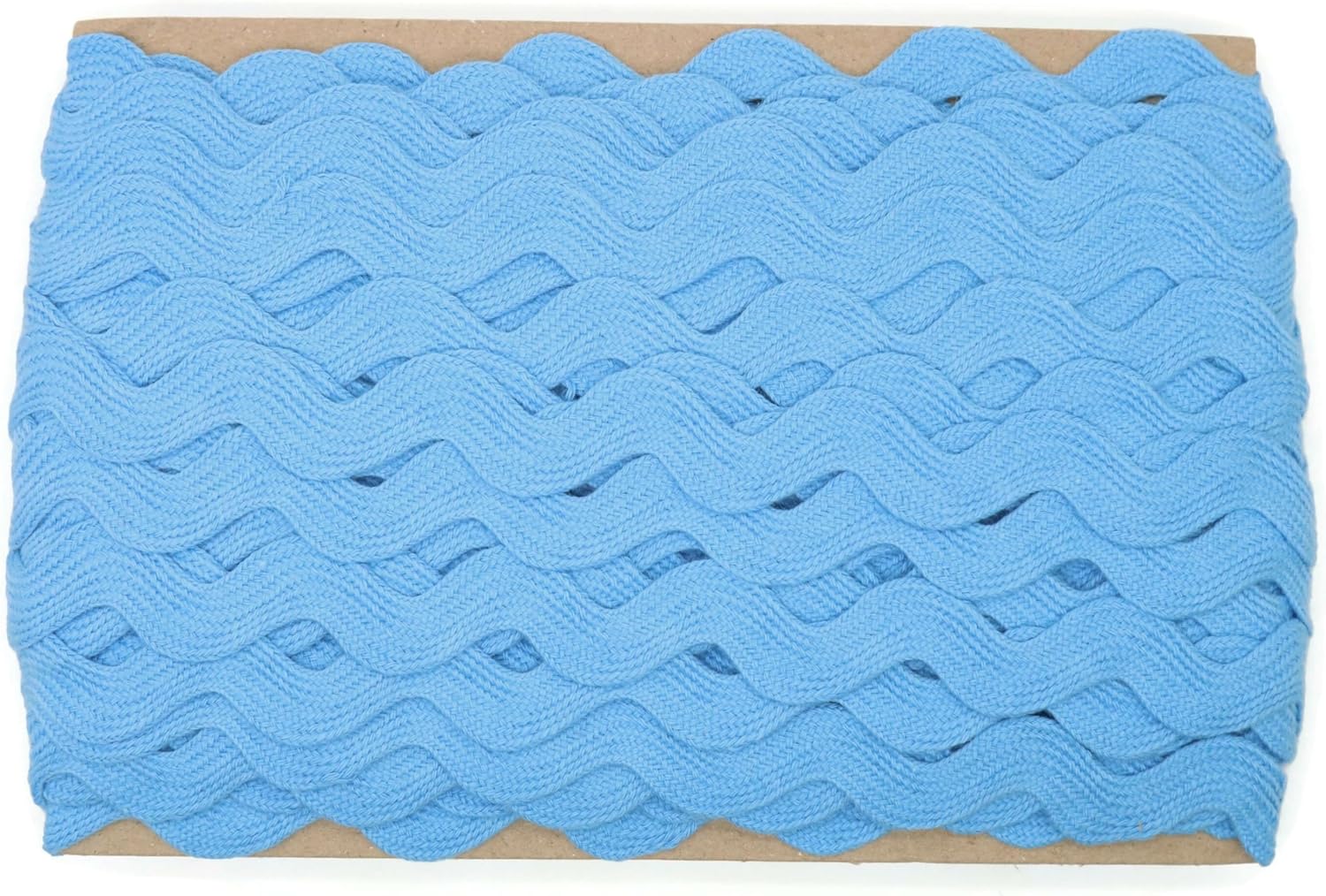 Cotton RIC Rac Trim - 3/4 Inch - 27 Yards - Blue Wave Bending Fringe Trim Cotton Lace Ribbon RIC Rac Trim for Sewing Clothes Gift Wrapping Home Party Decoration CTR0202