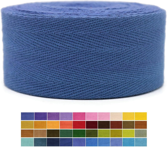 IndigoPurple 2" & 1.5" & 1.18'' Cotton Herringbone Tape - 10 Yards - 50+ Colors - 100% Natural Cotton Herringbone Bias Binding Trim for Sewing Wrapping Craft DIY