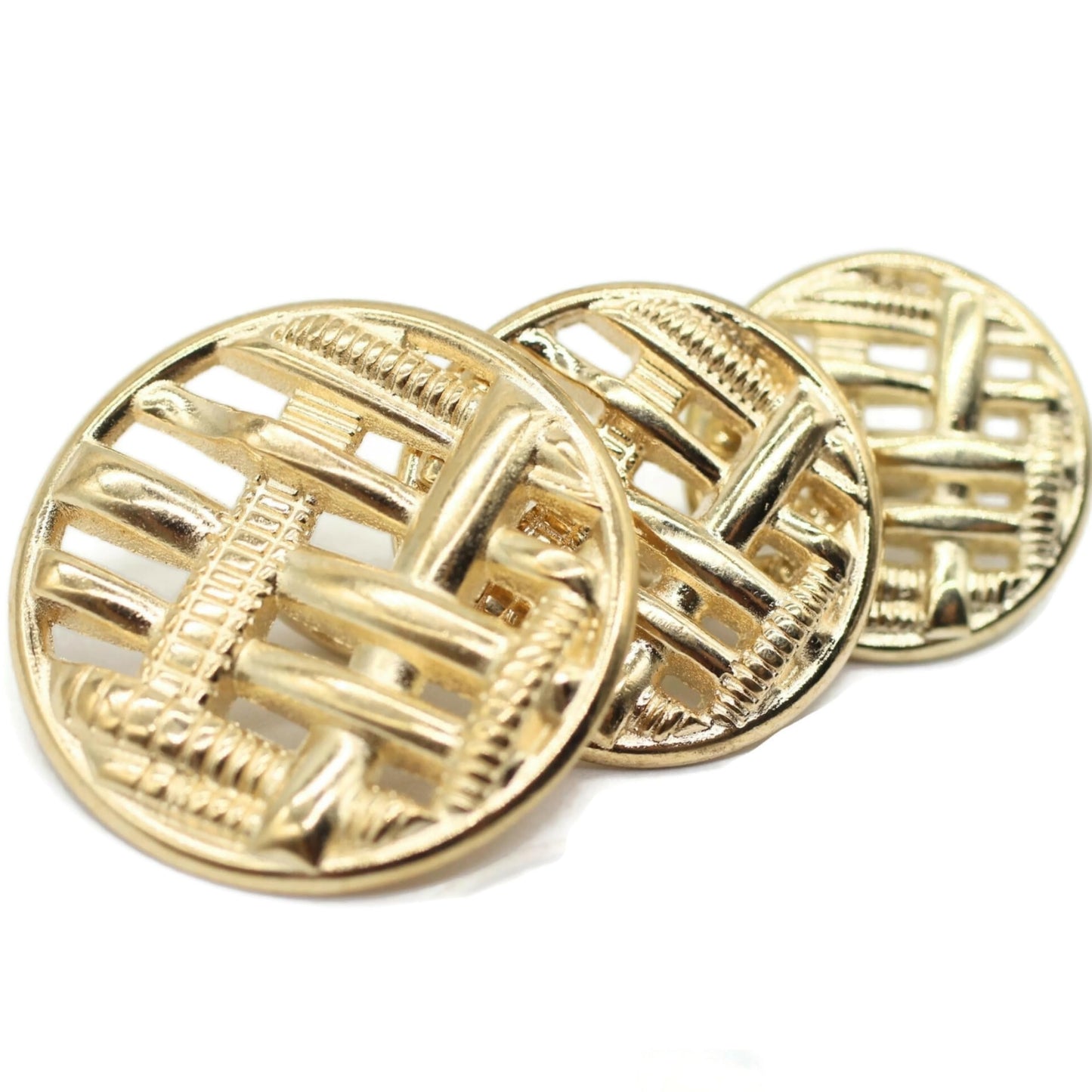 Bronze Metal Shank Buttons - 12 Pcs - 3 Size Options - Weave Round Metal Shank Buttons for Men Women Blazer Coat Uniform Shirt Suit and Jacket Sewing Craft DIY N17103