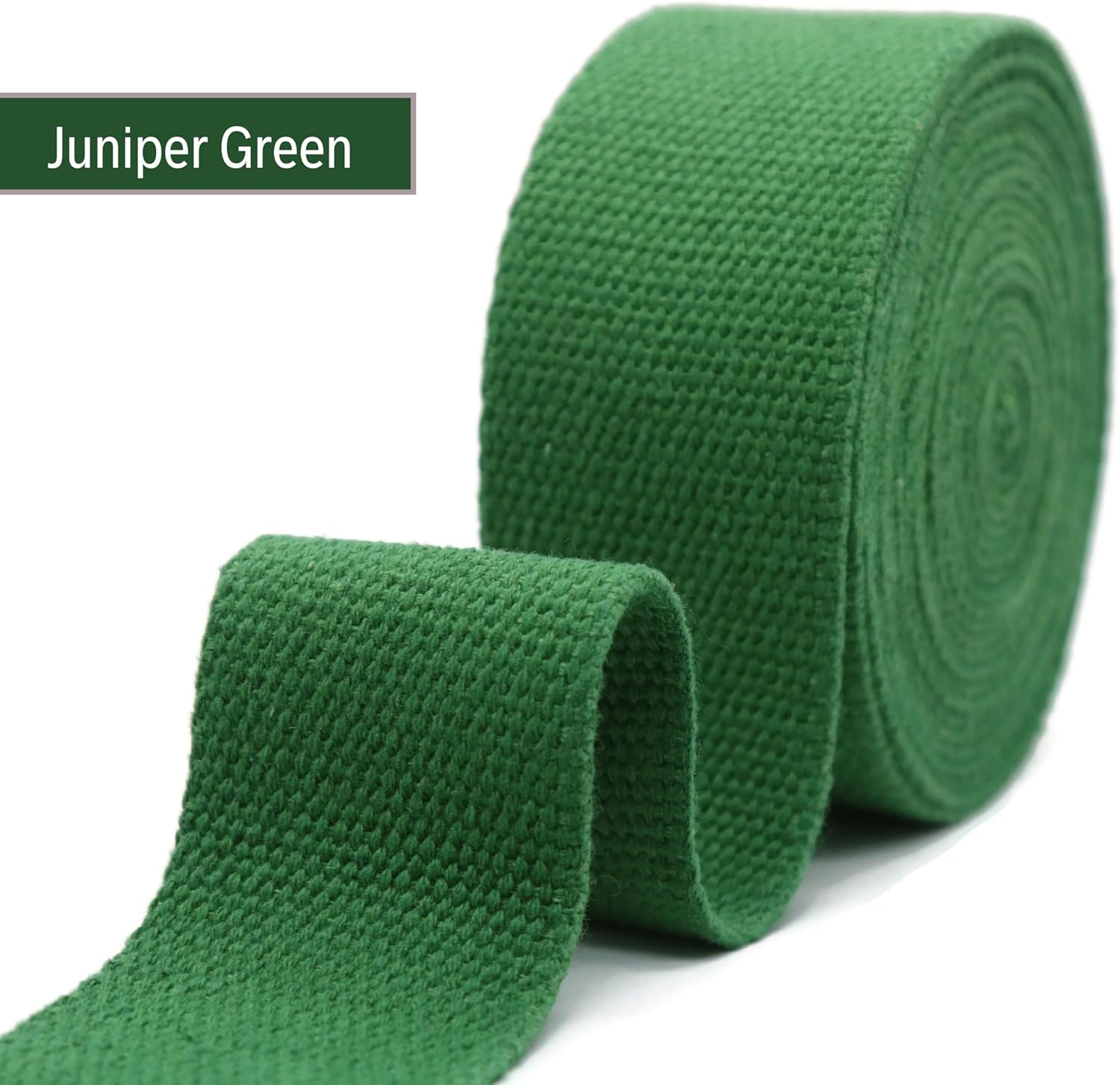 Cotton Webbing 2" & 1.5'' & 1" - 5 Yards - 50+ Colors -%100 Natural Cotton - Turkish Woven - Heavy 1 Inch 1.5 Inch 2 Inch Green Canvas Webbing for Sewing Straps Bags Climbing Indoors Craft DIY 11335…