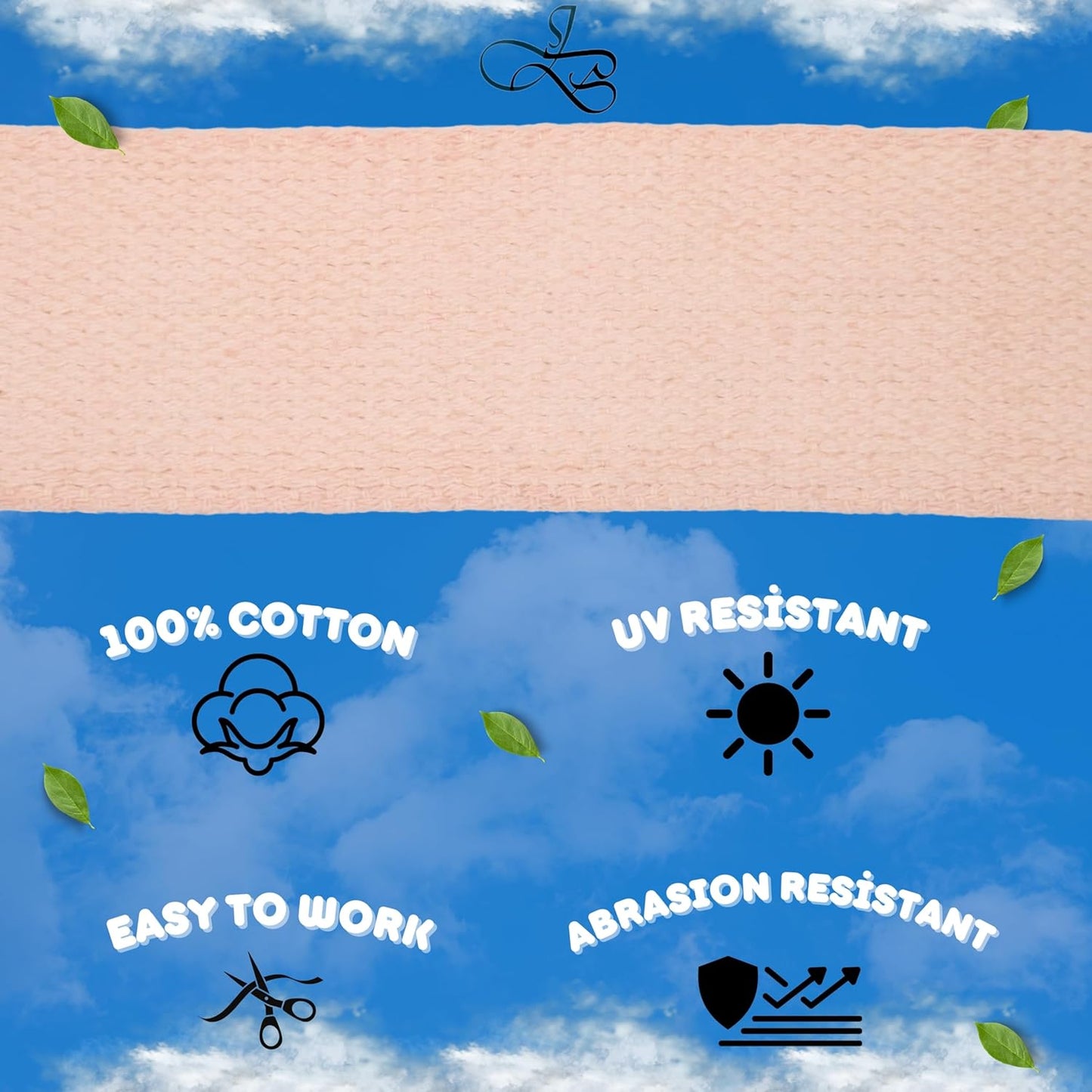 2" & 1.5'' & 1" Cotton Webbing - 5 Yards - 50+ Colors -%100 Natural Cotton - Turkish Woven - Heavy Duty 1 Inch 1.5 Inch 2 Inch Canvas Webbing for Sewing Straps Bag Climbing Indoors Craft DIY 11195…