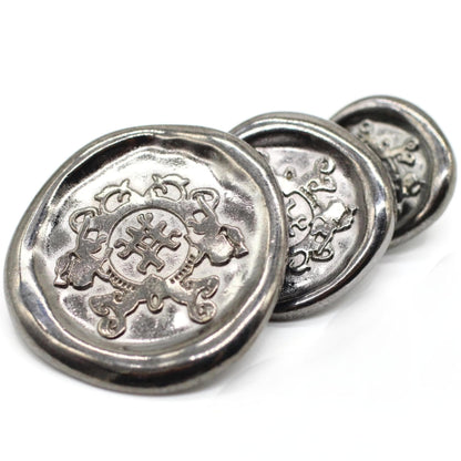 Gold Metal Shank Buttons - 12 Pcs - 2 Size Options - Antique Kingdom Round Metal Shank Buttons for Men Women Blazer Coat Uniform Shirt Suit and Jacket Sewing Craft DIY N2501