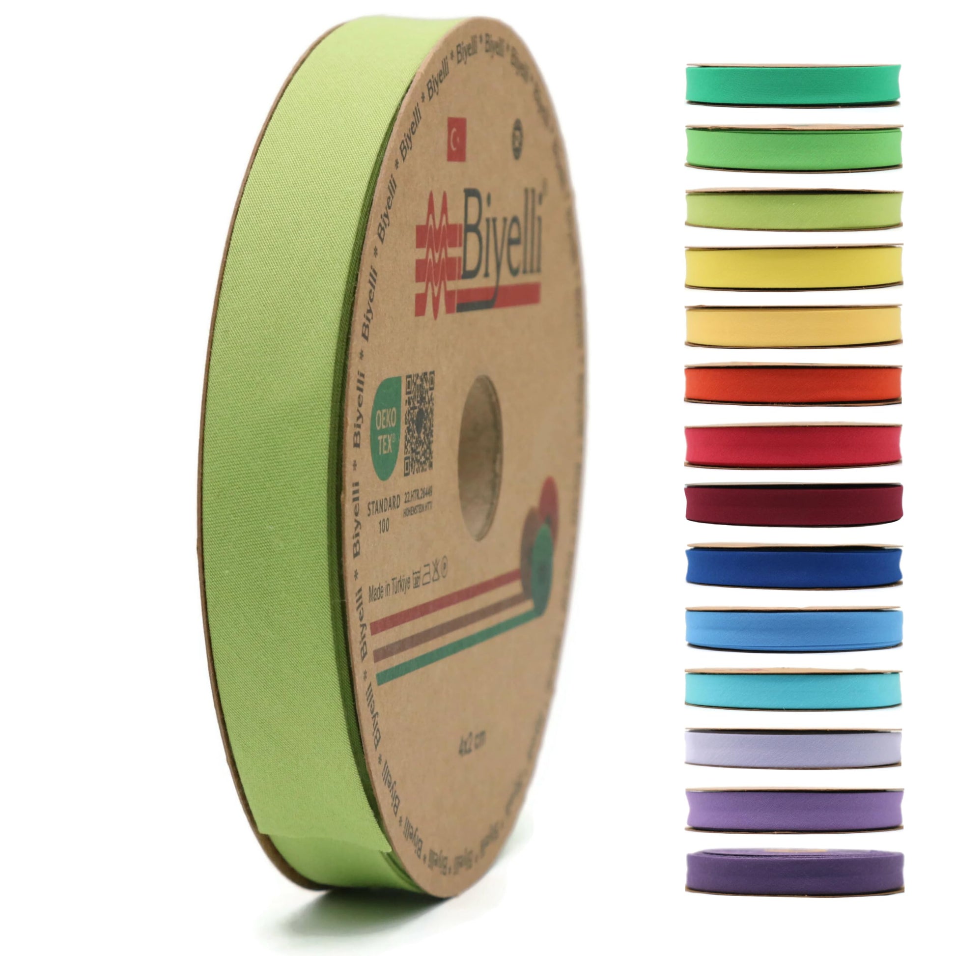 Cotton Fold Bias Tape - 3/4 Inches (20mm) Wide - 27 Yards - 65+ Colors - Single Fold Cotton Fold Bias Binding Tape for Sewing Clothing DIY (64. Arctic Blue) D64