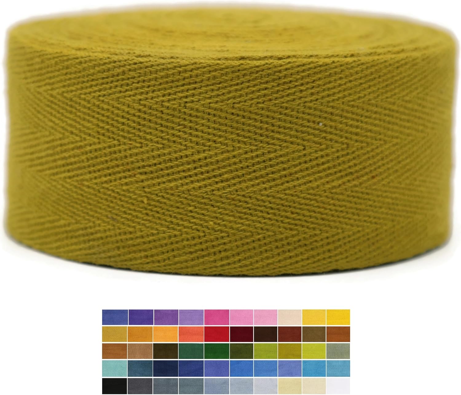 2" & 1.5" & 1.18'' & 1" Cotton Twill Tape - 10 Yards - 50+ Colors -%100 Natural Cotton 1 Inch 1.5 Inch 2 Inch Herringbone Bias Binding Cotton Tape Trim for Sewing Wrapping Craft DIY 10305(SageGreen)…