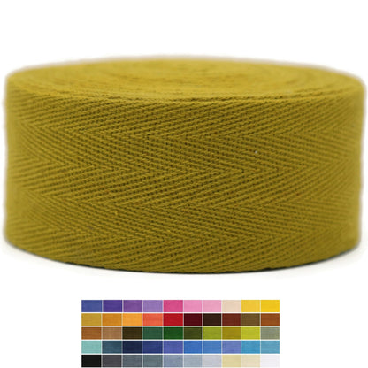 2" & 1.5" & 1.18'' & 1" Cotton Twill Tape - 10 Yards - 50+ Colors -%100 Natural Cotton 1 Inch 1.5 Inch 2 Inch Herringbone Bias Binding Cotton Tape Trim for Sewing Wrapping Craft DIY 10445 (DenimBlue)…