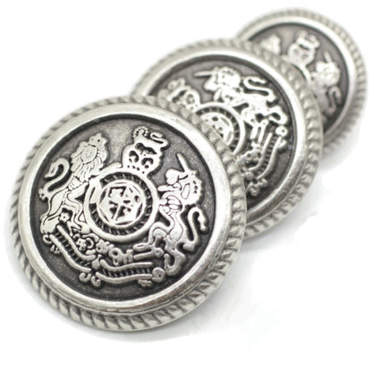 Kingdom Gold Metal Shank Buttons - 12 Pcs - 4 Size Options - Luxury Twin Lion Crown Metal Shank Buttons for Men Women Blazer Coat Uniform Shirt Suit and Jacket Sewing Craft DIY G5231…