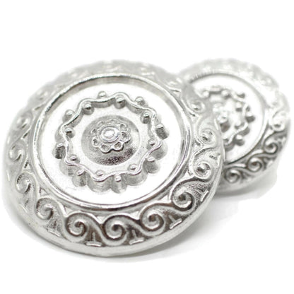 Gold Metal Shank Buttons - 12 Pcs - 2 Size Options - Luxury Floral of Rome Round Metal Shank Buttons Gold for Men Women Blazer Coat Uniform Shirt Suit and Jacket Sewing Craft DIY N0902