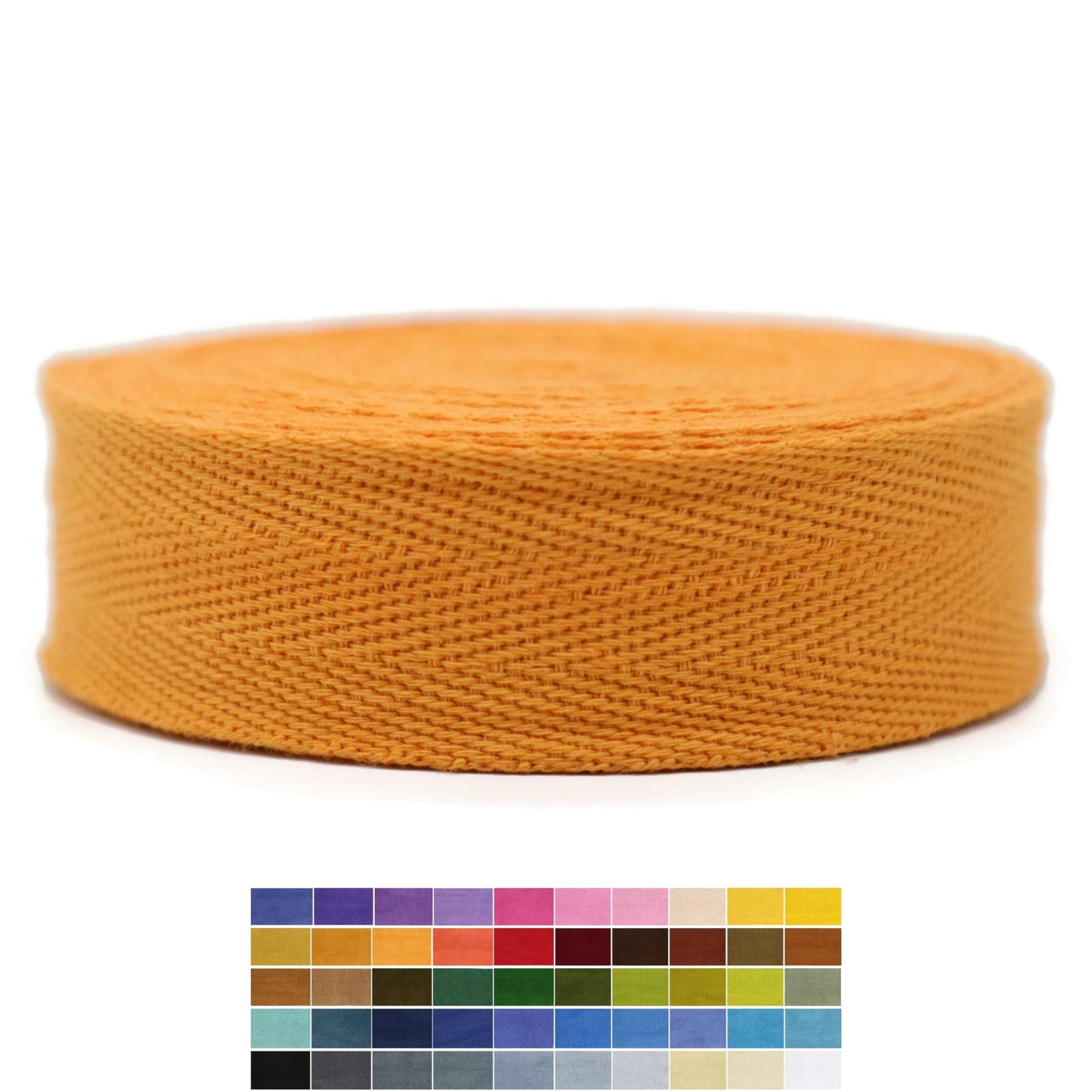 Cotton Twill Tape 1" & 1.5'' & 2" - 10 Yards - 50+ Colors -%100 Natural Cotton 1 Inch 1.5 Inch 2 Inch Herringbone Bias Binding Cotton Twill Tape Trim for Sewing Wrapping Craft DIY (Coffee) 10502