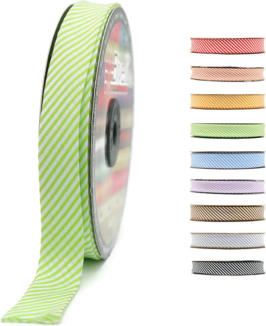 Cotton Fold Bias Binding Tape - 3/4 Inches (20mm) Wide - 27 Yards - Plaid Single Fold Cotton Fold Bias Binding Tape for Sewing Clothing DIY Green C5