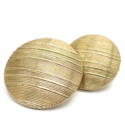 Bronze Metal Shank Buttons - 12 Pcs - 2 Size Options - Luxury Striped Round Wave Metal Shank Buttons for Men Women Blazer Coat Uniform Shirt Suit and Jacket Sewing Craft DIY N18002