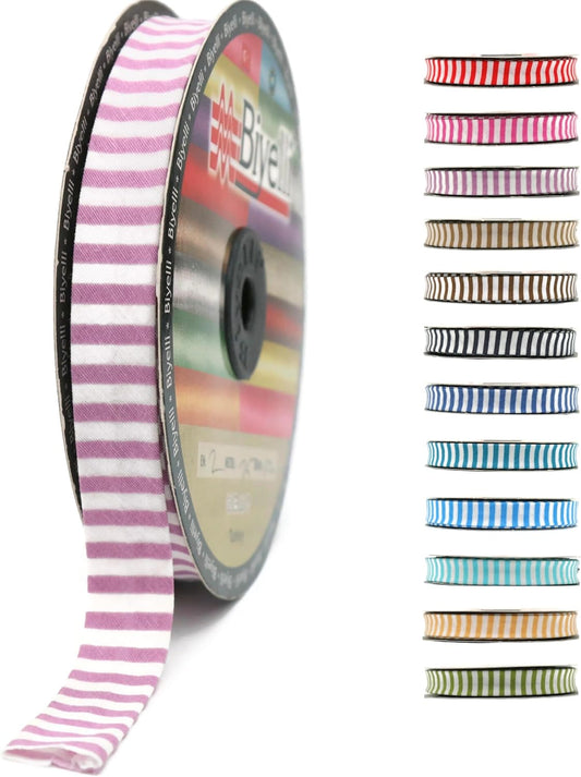 Cotton Fold Bias Binding Tape - 3/4 Inches (20mm) Wide - 27 Yards - Plaid Single Fold Cotton Fold Bias Binding Tape for Sewing Clothing DIY Lilac F7