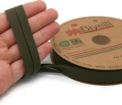 Cotton Fold Bias Tape - 3/4 Inches (20mm) Wide - 27 Yards - 65+ Colors - Single Fold Cotton Fold Bias Binding Tape for Sewing Clothing DIY (30. Tan) D14