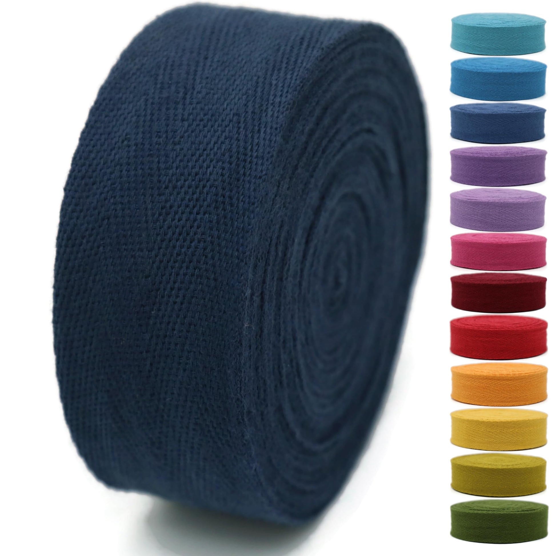 1" & 1.18" & 1.5'' & 2" Cotton Twill Tape - 10 Yards - 50+ Colors -%100 Natural Cotton 1 Inch 1.5 Inch 2 Inch Herringbone Bias Binding Cotton Tape Trim for Sewing Wrapping Craft DIY 10302 (SageGreen)…